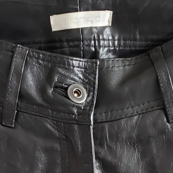 Promod Vintage Leather Slim fit Straight Leg Trouser Pants Super Soft W-Size 30 - Picture 6 of 8